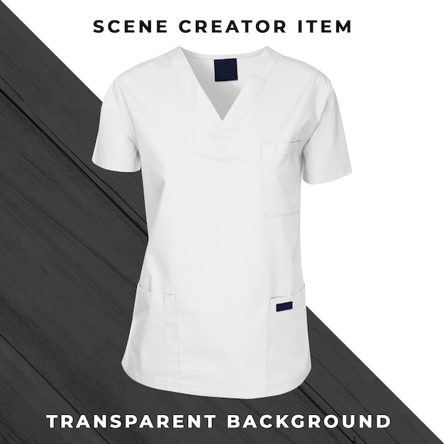 Medical shirt isolated with clipping path