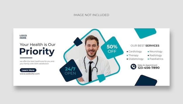 Medical social media facebook cover and web banner Template