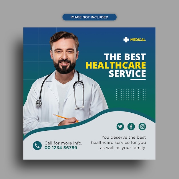 Medical social media post template