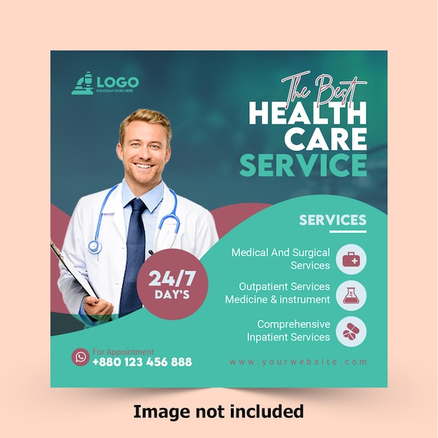 Medical social media post and web banner Design