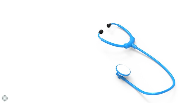 Medical stethoscope 3d render illustration for doctor healthcare concept