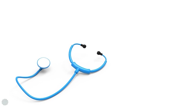 Medical stethoscope 3d render illustration for doctor healthcare concept