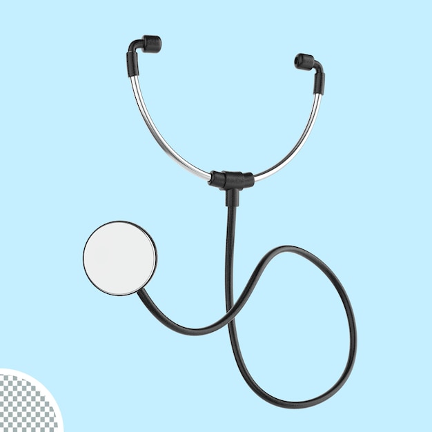 Medical stethoscope 3d render illustration  for doctor healthcare concept