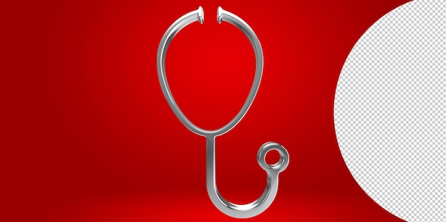 Medical stethoscope logo icon on transparent background PNG