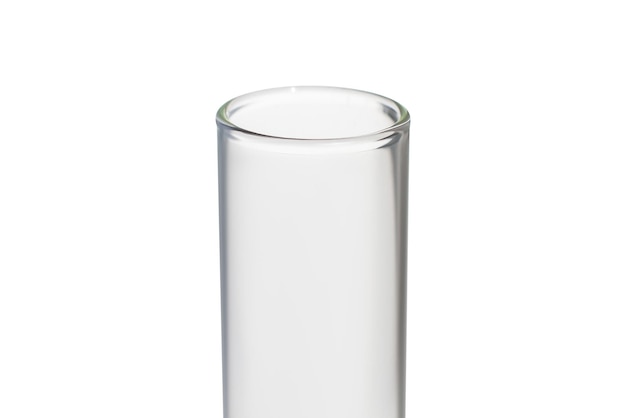 Medical test tube closeup on isolated transparent background