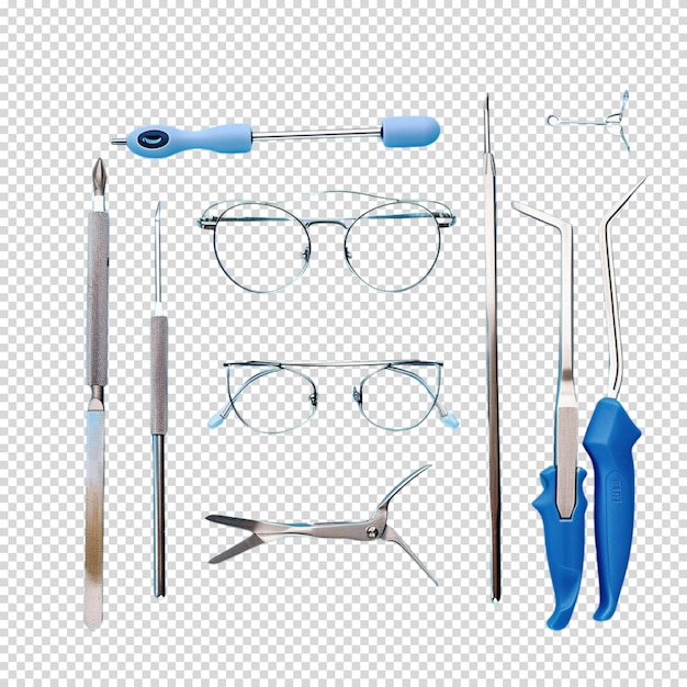 Medical Tools isolated on transparent background Doctors Day