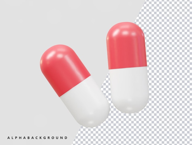 Medicine 3d rendering transparent icon