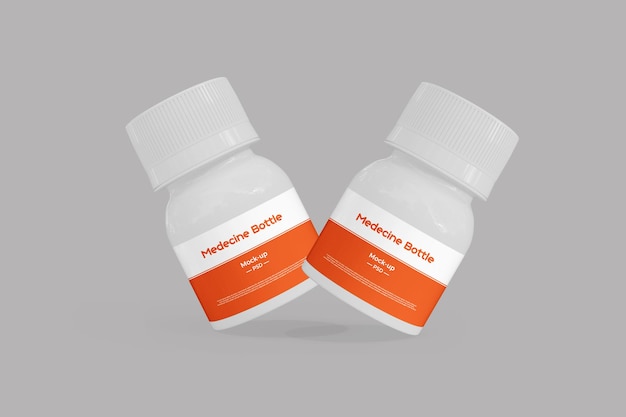 Medicine bottle mockup