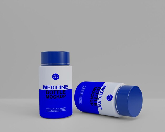 Medicine bottle mockup