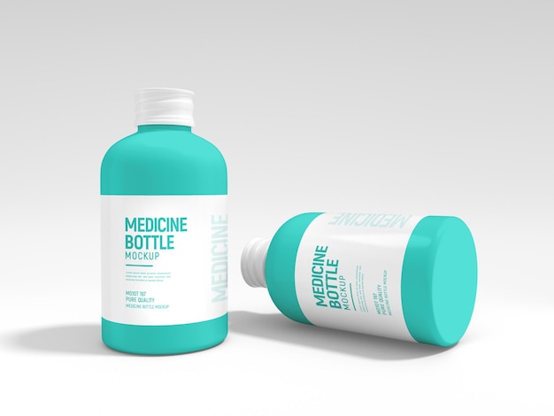 Medicine Bottle Packaging Mockup