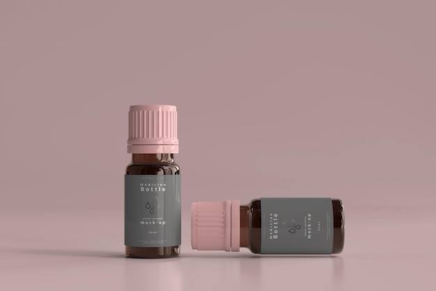 Medicine Bottles Mockup