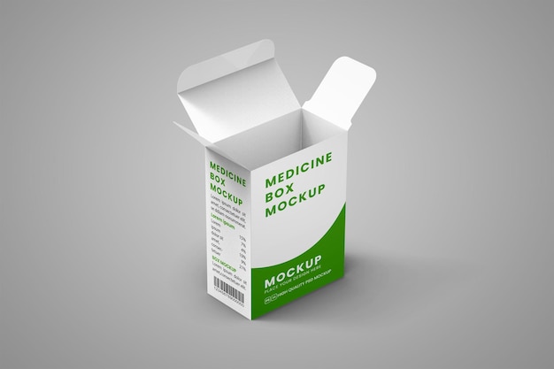 Medicine box mockup