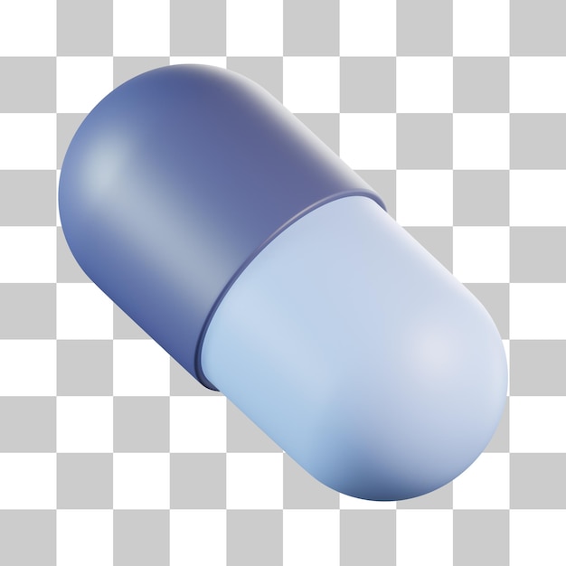 PSD medicine capsule 3d icon