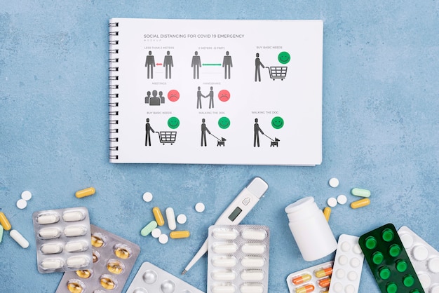 PSD medicine collection and notebook