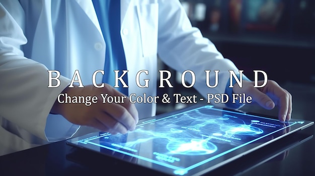 Medicine doctor touching electronic medical record on tablet DNA Digital healthcare and network connection on holographic modern virtual screen interface medical technology and futuristic concept