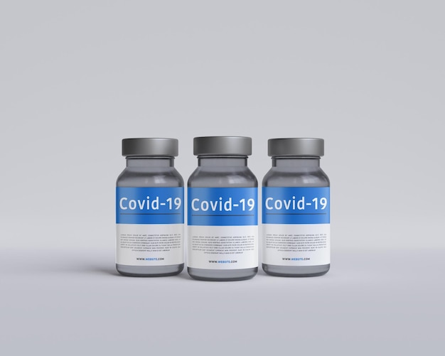 Medicine Health Care Pill vaccine bottle mockup