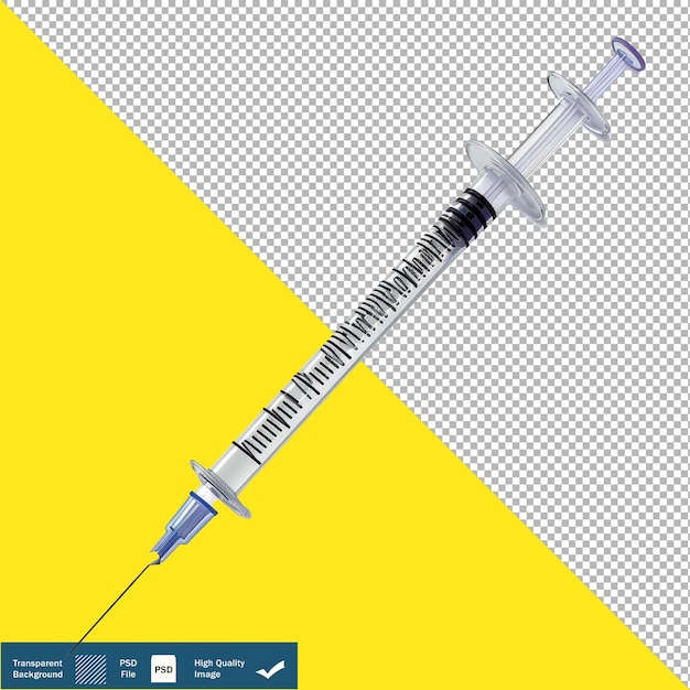 Medicine Syringe Isolated on White Background transparent background PNG PSD