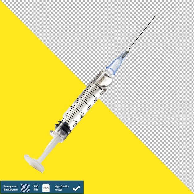 Medicine Syringe Isolated on White Background transparent background PNG PSD