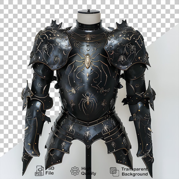 PSD medieval armor design on transparent background