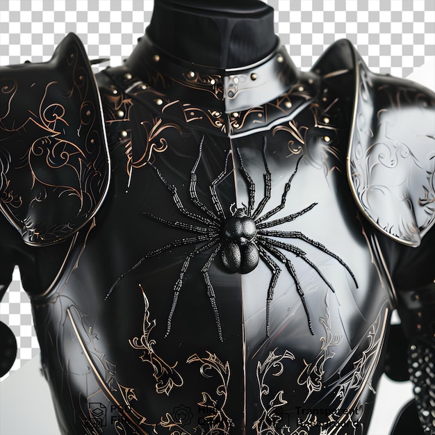 PSD medieval armor design on transparent background