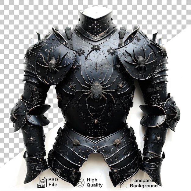 PSD medieval armor design on transparent background