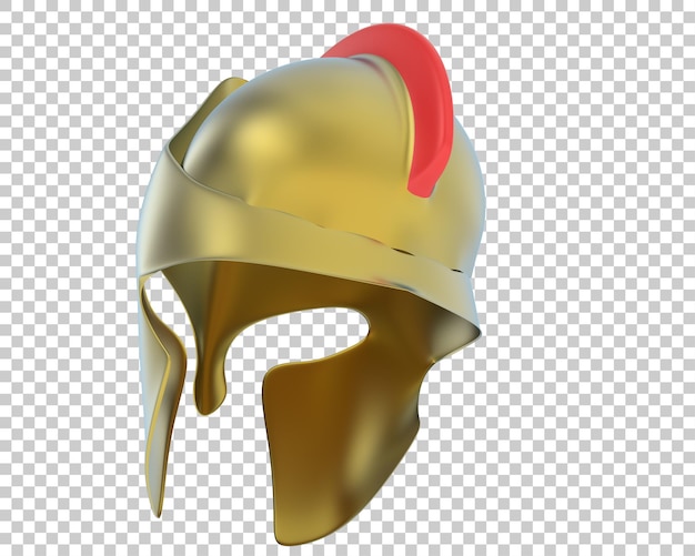 Medieval helmet isolated on transparent background 3d rendering illustration