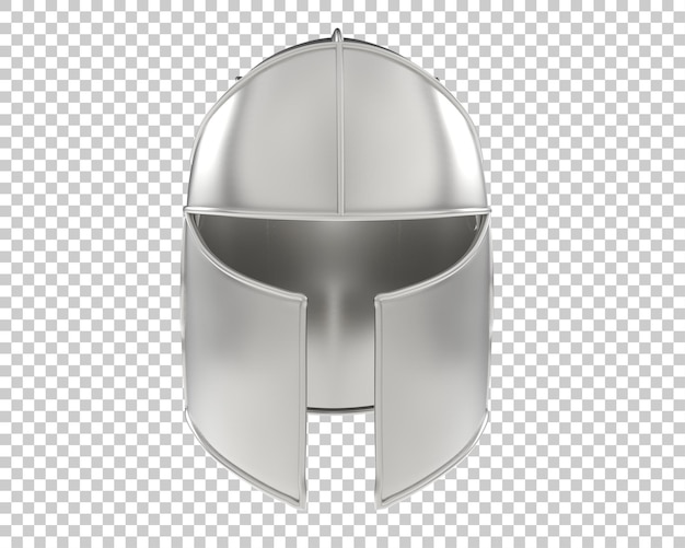 Medieval helmet isolated on transparent background 3d rendering illustration