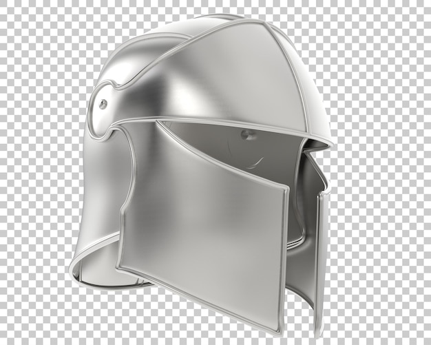 Medieval helmet isolated on transparent background 3d rendering illustration