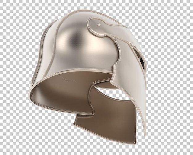 Medieval helmet on transparent background 3d rendering illustration