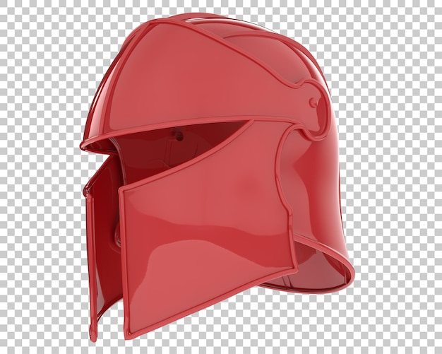 Medieval helmet on transparent background 3d rendering illustration