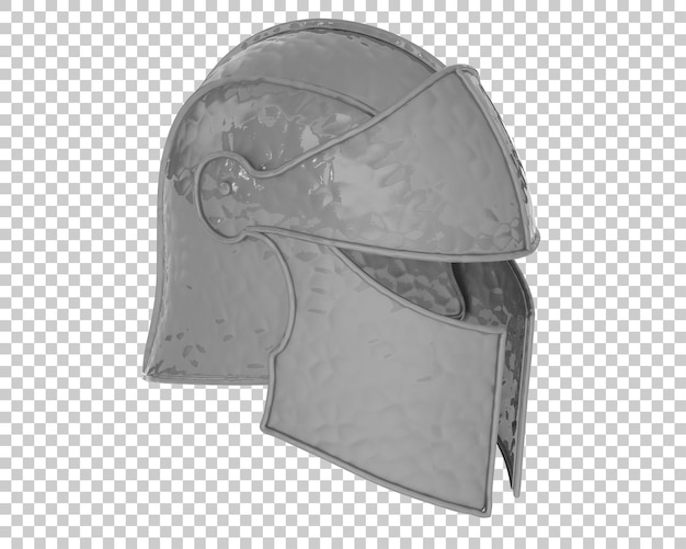 PSD medieval helmet on transparent background 3d rendering illustration