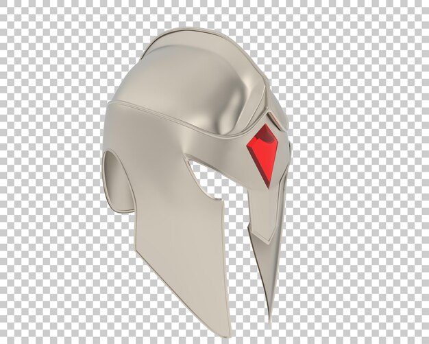 Medieval helmet on transparent background 3d rendering illustration