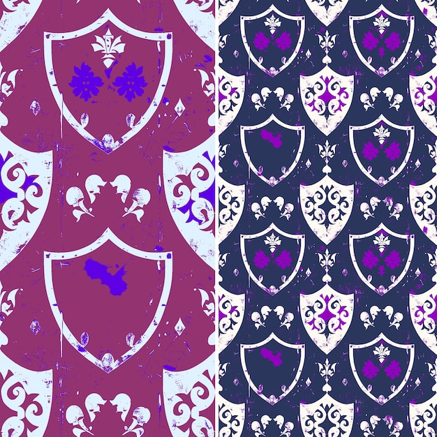 Medieval Heraldry Emblems Portrayed in Shield Shapes With Me Creative Abstract Geometric Vector