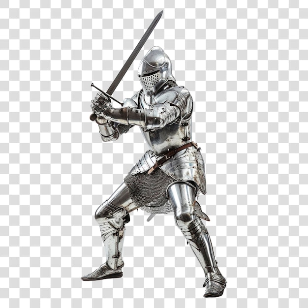 Medieval knight in full armor