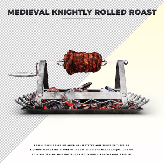 Medieval knightly rolled roast