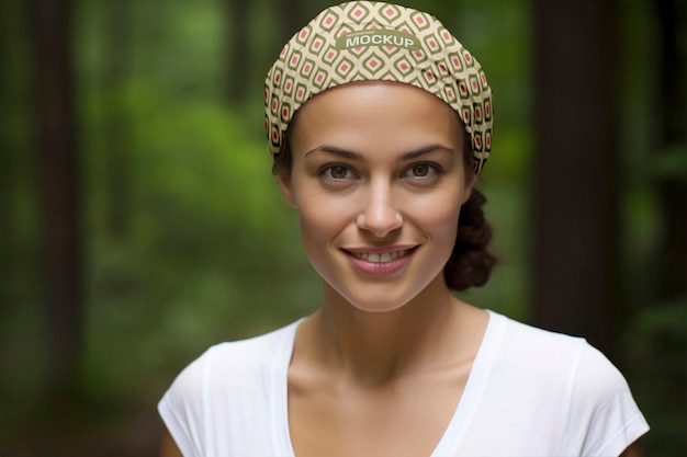 PSD medium shot woman wearing headscarf