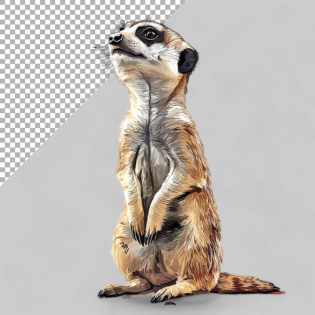 PSD meerkat animal on transparent background