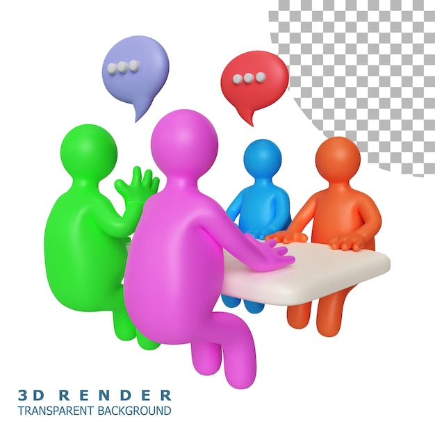 Meeting 3D Icon