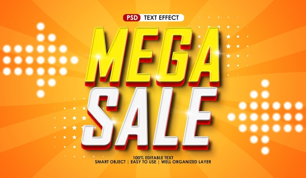 Mega sale 3d premium text style effect