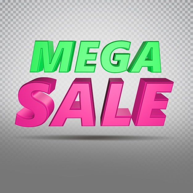 Mega Sale 3D Rendering Luxury Style