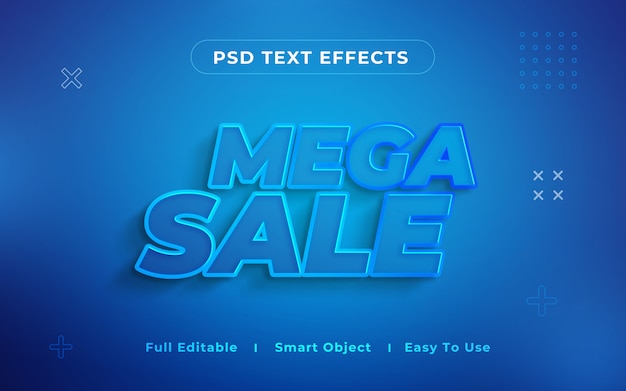 Mega sale 3d text effect