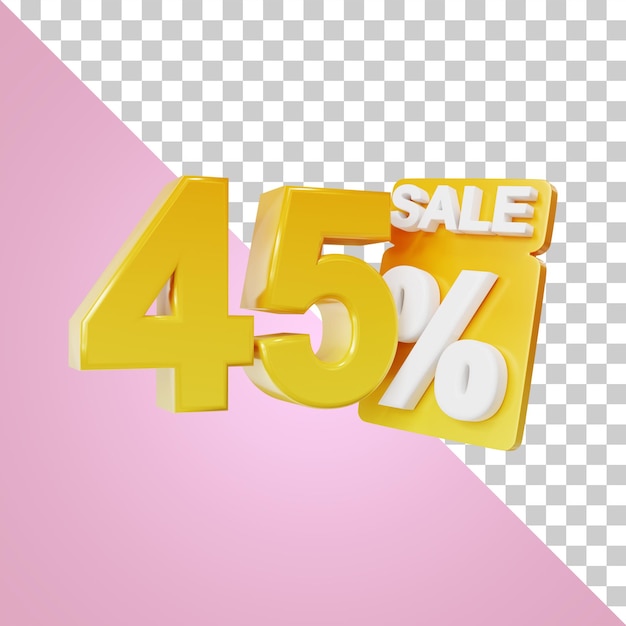 Mega Sale Special Offer 45 Percent 3d Rendering