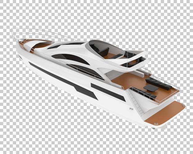 PSD mega yacht on transparent background 3d rendering illustration