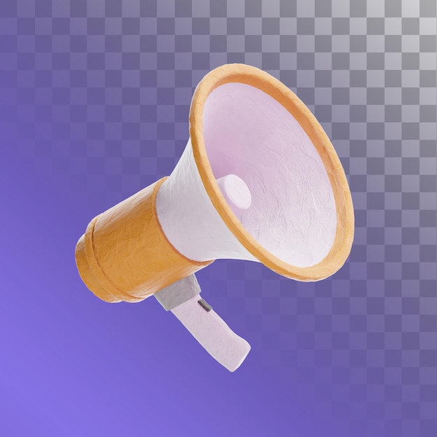 Megaphone 3D Illustration