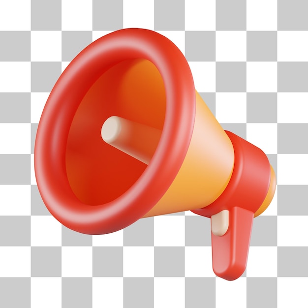 Megaphone Announcement 3D Icon