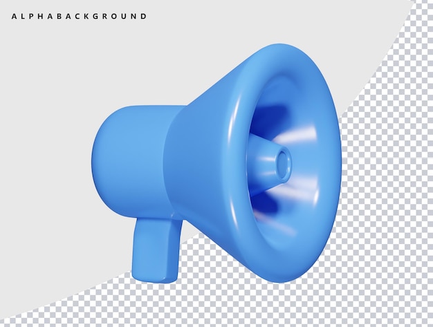 Megaphone icon 3d illustration render