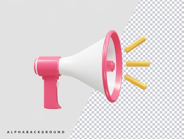 Megaphone icon 3d rendering vector illustration