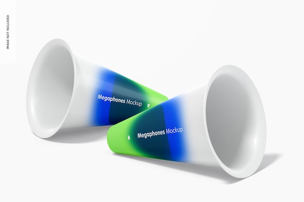 Megaphones Mockup