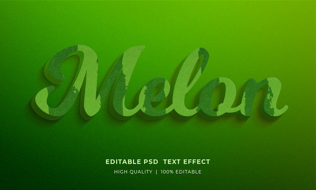 Melon Editable 3d Text Style Effect