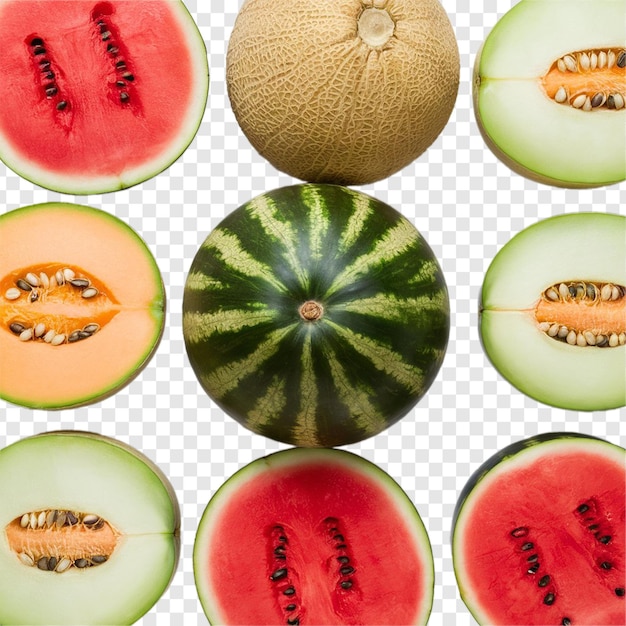 melons on a transparent background